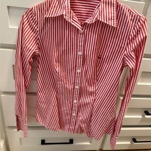 Red and White Striped Kids Shirt